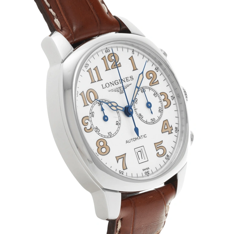 Longines,Spirit 40mm,40mm,Stainless Steel,White,Automatic,Chronograph,Day,L2,L2.705.4.23.2