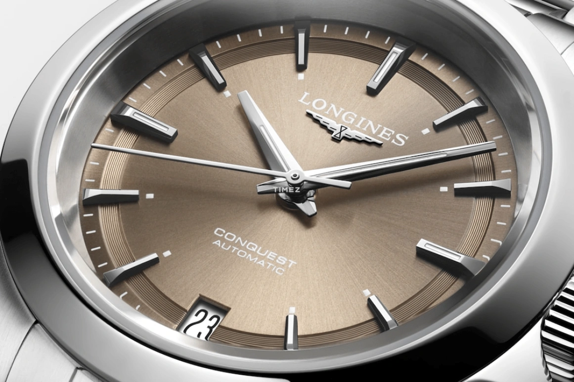 Longines,Conquest 34mm,34mm,Stainless Steel,Brown,Automatic,Day,72hours,L3,L3.430.4.62.6