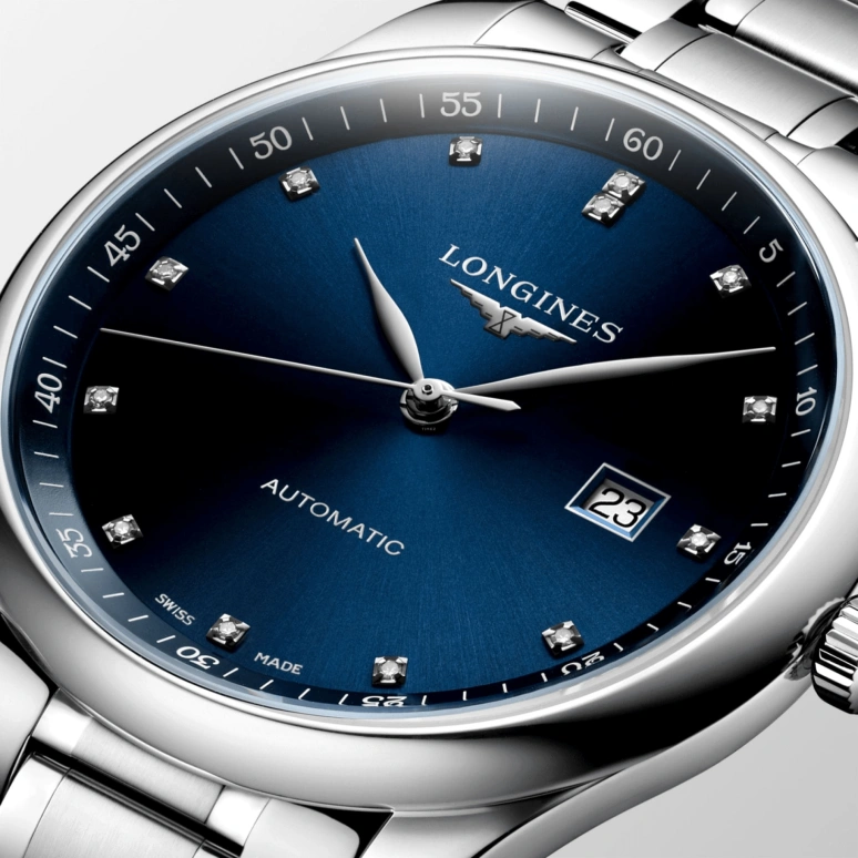 Longines,Master 42mm,42mm,Stainless Steel,Blue,Automatic,Date,65hours,L2,L2.893.4.97.6