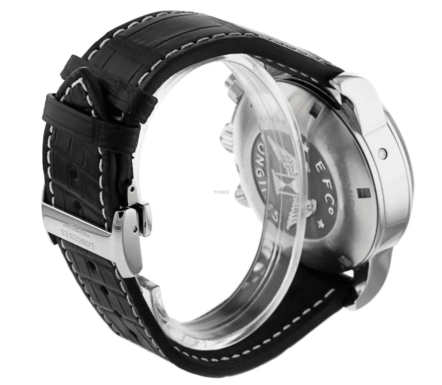 Longines,Admiral 42mm,42mm,Stainless Steel,Black,Automatic,Chronograph,Day,L3,L3.666.4.56.0