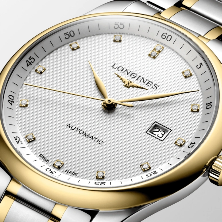 Longines,Master 42mm,42mm,Yellow Gold,Stainless Steel,Silver,Automatic,Date,64hours,L2,L2.893.5.97.7