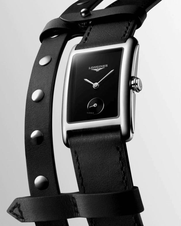 Longines,Elegant 23.30x37mm,23.30x37mm,Stainless Steel,Black,Quartz,26280hours,In-house Caliber,L5,L5.512.4.59.2