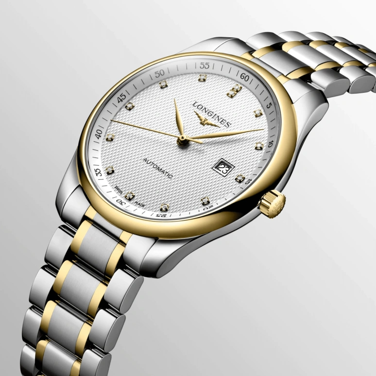 Longines,Master 42mm,42mm,Yellow Gold,Stainless Steel,Silver,Automatic,Date,64hours,L2,L2.893.5.97.7
