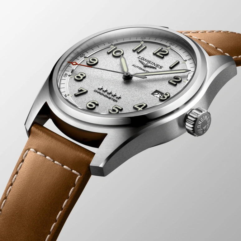 Longines,Spirit 42mm,42mm,Stainless Steel,Silver,Automatic,Date,64hours,L3,L3.811.4.73.2