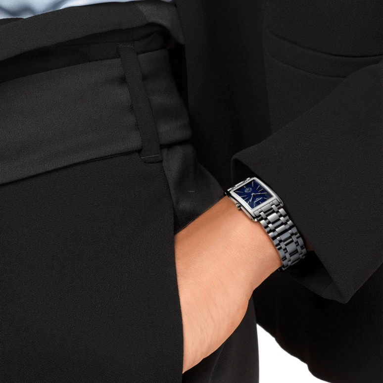 Longines,Elegant 23.30x37mm,23.30x37mm,Stainless Steel,Blue,Quartz,26280hours,In-house Caliber,L5,L5.512.4.93.6