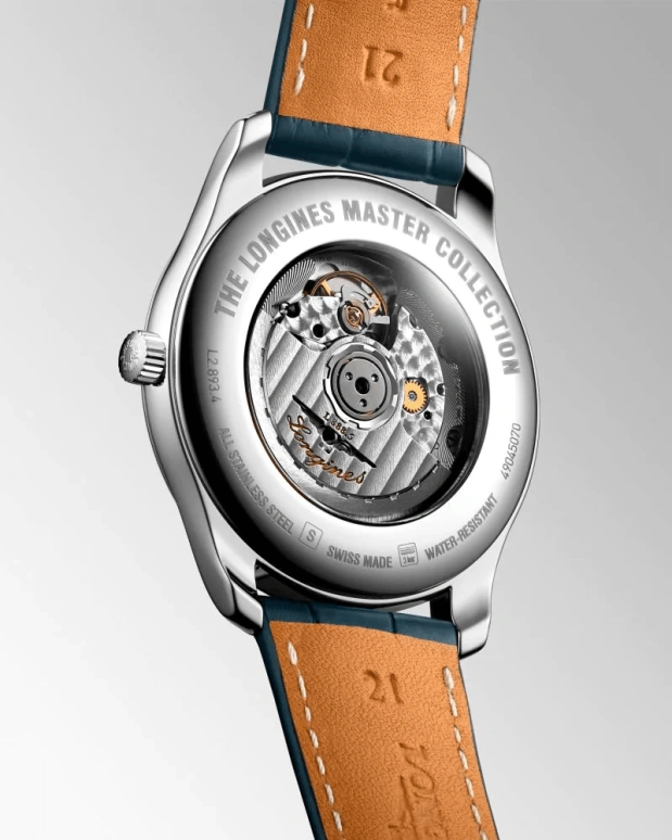 Longines,Master 42mm,42mm,Stainless Steel,Blue,Automatic,Day,64hours,L2,L2.893.4.97.0
