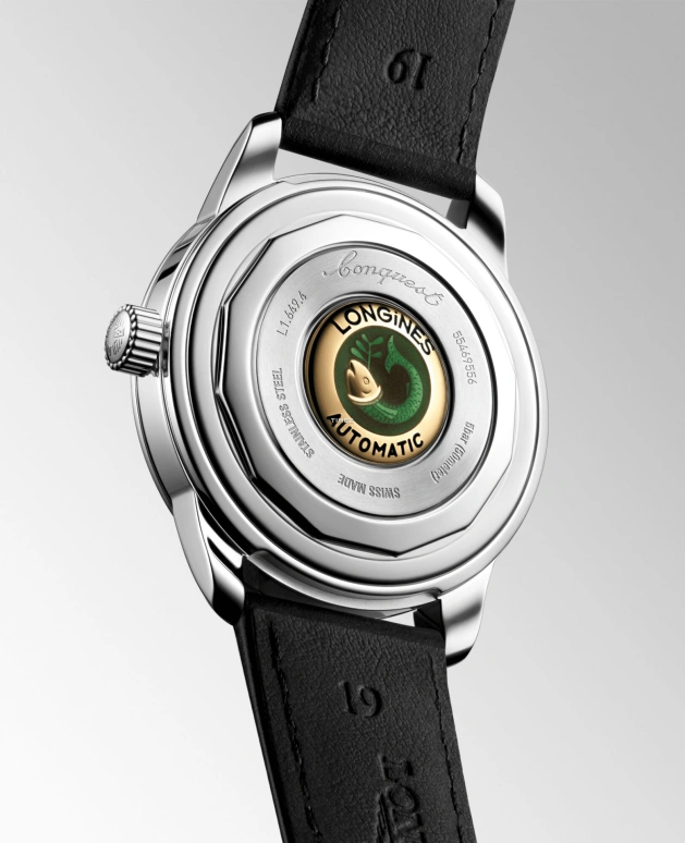Longines,Conquest Heritage 38mm,38mm,Stainless Steel,Black,Automatic,Anti-magnetic,72hours,L1,L1.649.4.52.2