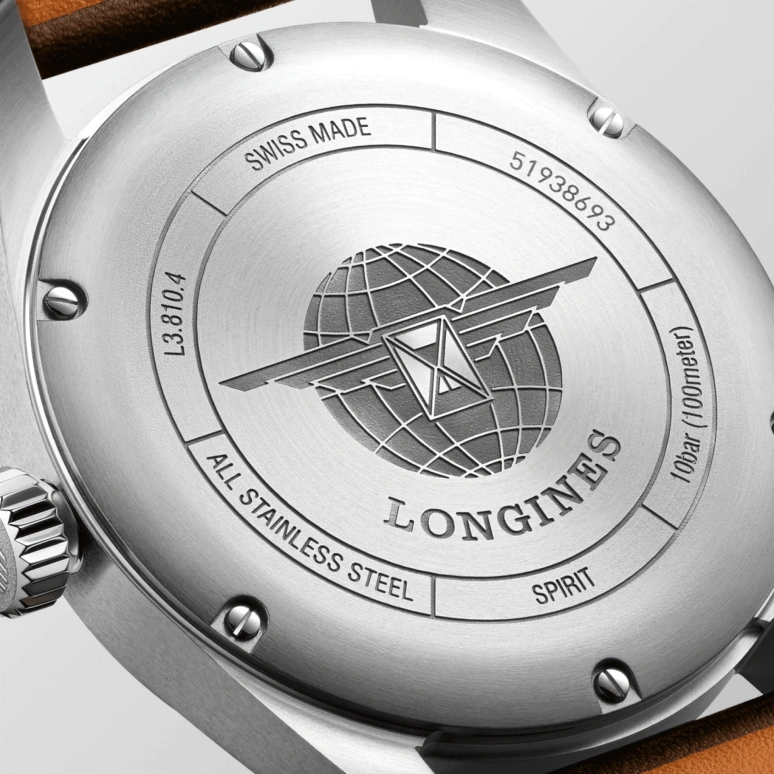 Longines,Spirit 40mm,40mm,Stainless Steel,Black,Automatic,Date,64hours,L3,L3.810.4.53.0