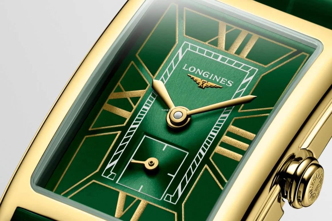 Longines,DolceVita 20.50x32mm,20.50x32mm,Yellow Gold,Green,Quartz,26280hours,In-house Caliber,L5,L5.255.6.95.2