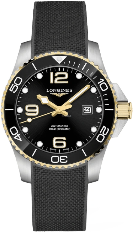 Longines,HydroConquest 43mm,43mm,Ceramic,Stainless Steel,Black,Automatic,Date,64hours,L3,L3.782.3.56.9