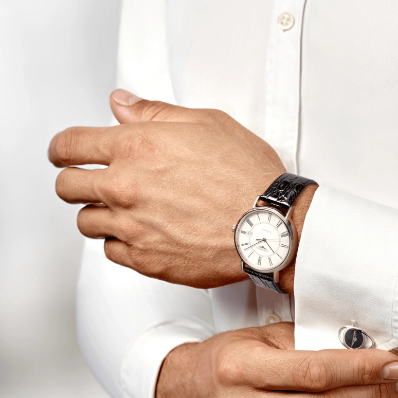 Longines,Presence 40mm,40mm,Stainless Steel,White,Automatic,Date,65hours,L4,L4.922.4.11.2