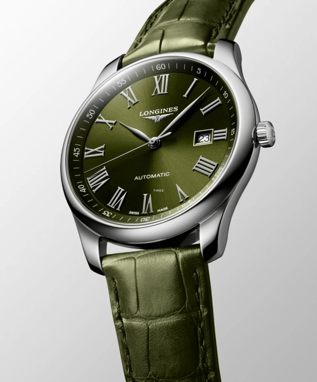 Longines,Master 42mm,42mm,Stainless Steel,Green,Automatic,Day,64hours,L2,L2.893.4.09.2