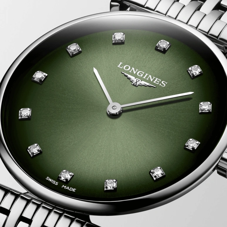 Longines,La Grande Classique 29mm,29mm,Stainless Steel,Green,Quartz,In-house Caliber,Sapphire,Hardlex,L4,L4.512.4.92.C