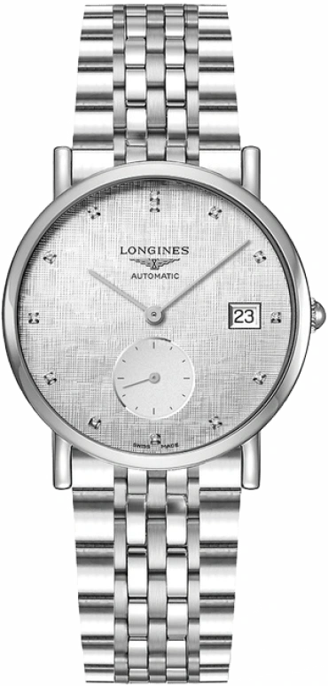 Longines,Elegant 34.50mm,34.50mm,Stainless Steel,Silver,Automatic,72hours,In-house Caliber,L4,L4.312.4.77.6
