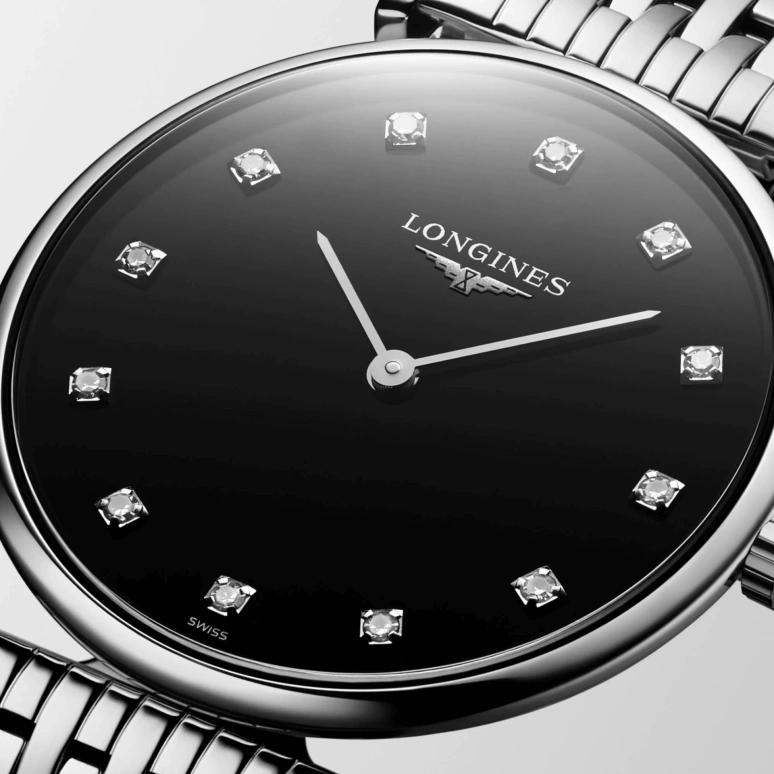 Longines,La Grande Classique 29mm,29mm,Stainless Steel,Black,Quartz,Perpetual Calendar,In-house Caliber,L4,L4.512.4.58.6