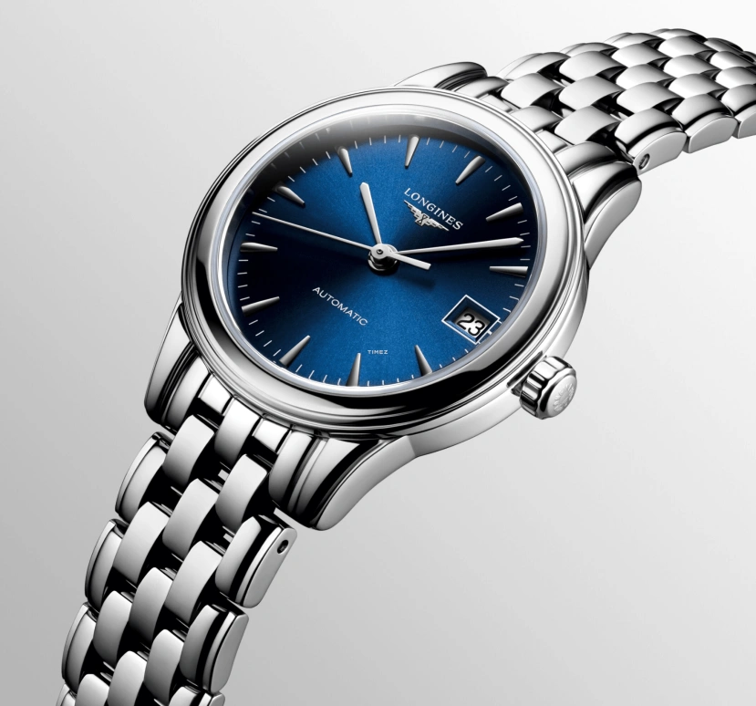 Longines,Flagship 26mm,26mm,Stainless Steel,Blue,Automatic,Day,45hours,L4,L4.274.4.92.6