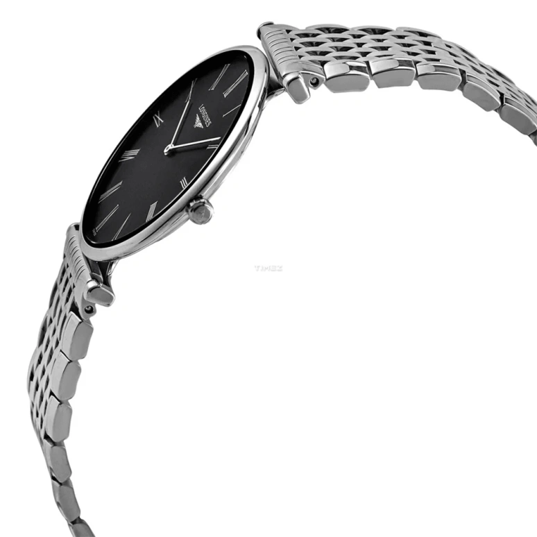 Longines,La Grande Classique 33mm,33mm,Stainless Steel,Black,Quartz,In-house Caliber,Sapphire,Crystal Glass,L4,L4.709.4.51.6