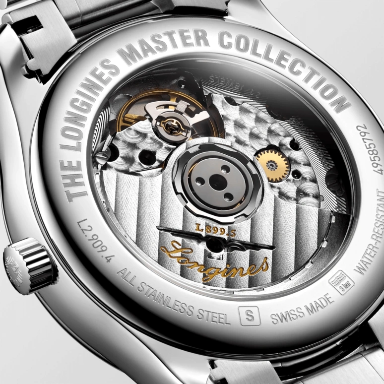 Longines,Master 40mm,40mm,Stainless Steel,Black,Automatic,Moonphase,Day,L2,L2.909.4.57.6