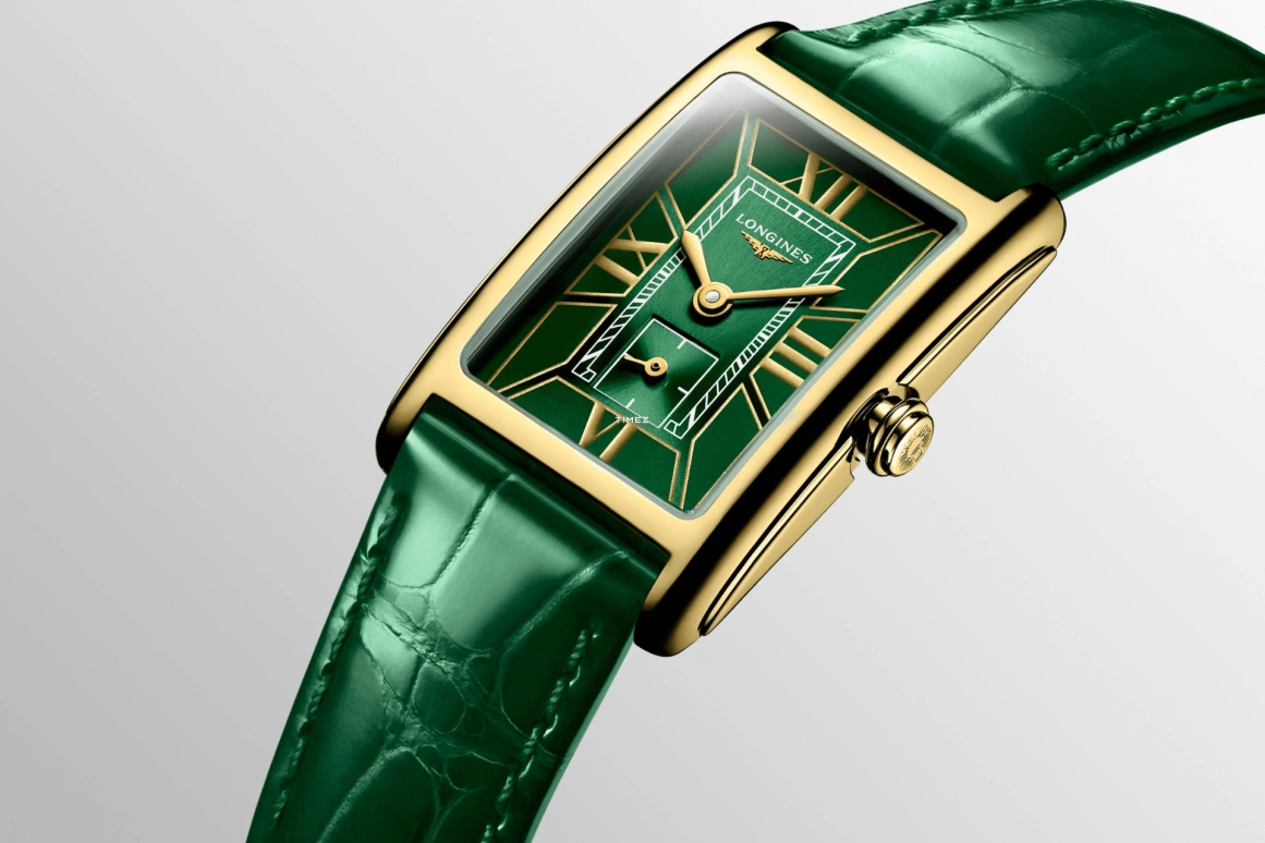 Longines,DolceVita 20.50x32mm,20.50x32mm,Yellow Gold,Green,Quartz,26280hours,In-house Caliber,L5,L5.255.6.95.2