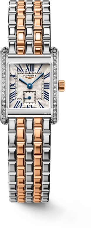 Longines,DolceVita 21.50x29mm,21.50x29mm,Stainless Steel,Rose Gold,White,Quartz,26280hours,In-house Caliber,L5,L5.200.5.79.7