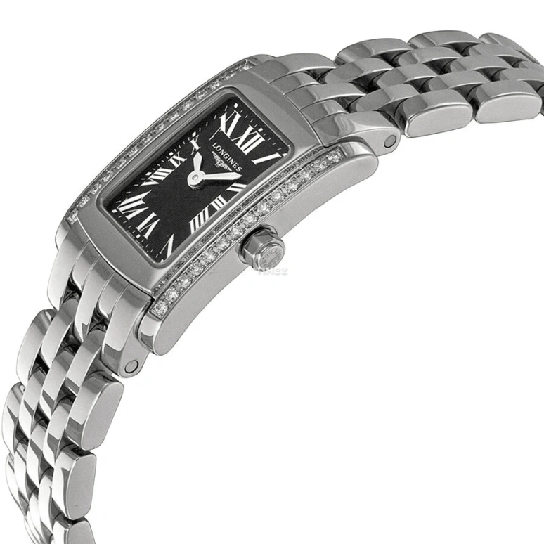 Longines,Elegant 20x16mm,20x16mm,Stainless Steel,Black,Quartz,In-house Caliber,Sapphire,Crystal Glass,L5,L5.158.0.79.6