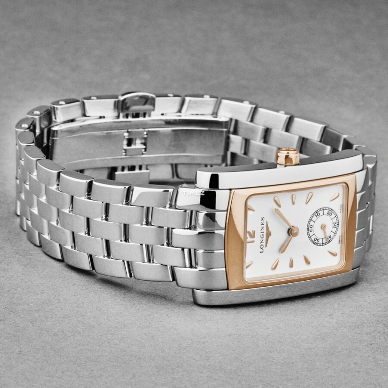 Longines,DolceVita 22.40mm,22.40mm,Stainless Steel,Rose Gold,White,Quartz,26280hours,In-house Caliber,L5,L5.502.5.18.6