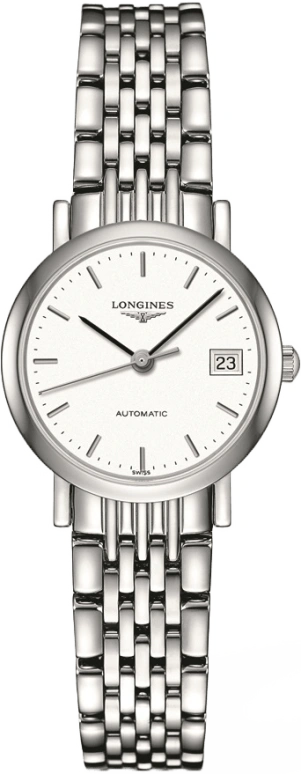 Longines,Elegant 25.50mm,25.50mm,Stainless Steel,White,Automatic,Date,40hours,L4,L4.309.4.12.6