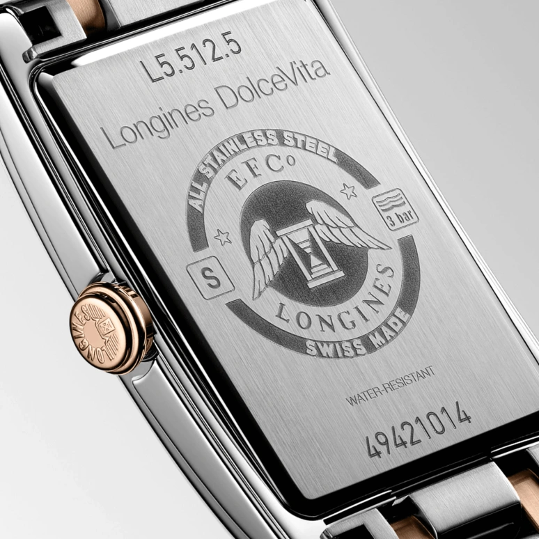 Longines,DolceVita 23mm,23mm,Pink Gold,Stainless Steel,Beige,Quartz,26280hours,In-house Caliber,L5,L5.512.5.75.7