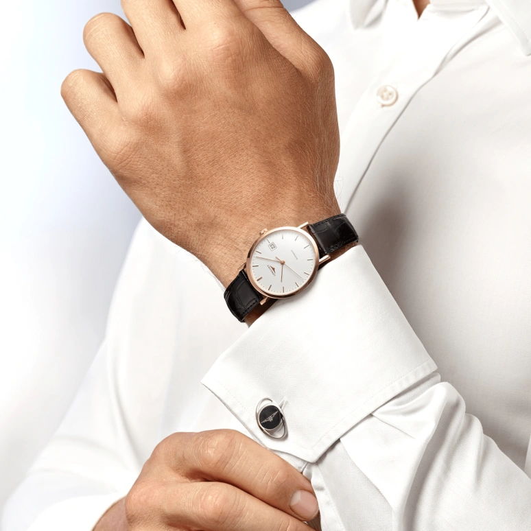 Longines,Elegant 37mm,37mm,Rose Gold,White,Automatic,Day,65hours,L4,L4.787.8.12.4