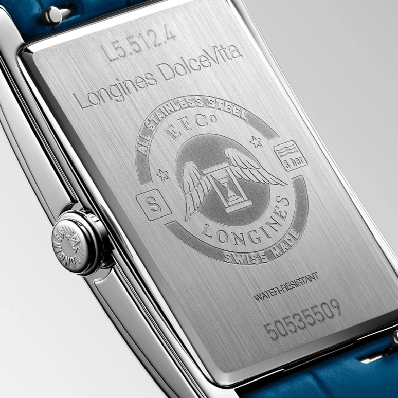 Longines,DolceVita 23mm,23mm,Stainless Steel,Blue,Quartz,26280hours,In-house Caliber,L5,L5.512.4.90.2