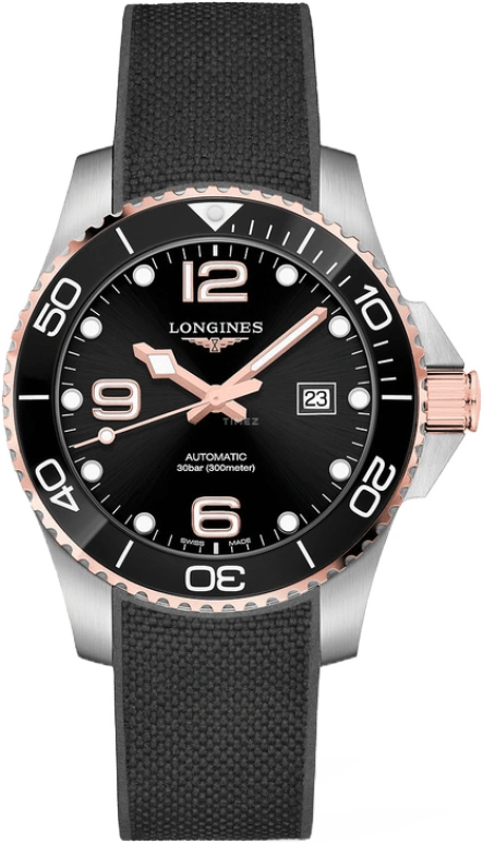 Longines,HydroConquest 43mm,43mm,Ceramic,Stainless Steel,Black,Automatic,Date,64hours,L3,L3.782.3.58.9