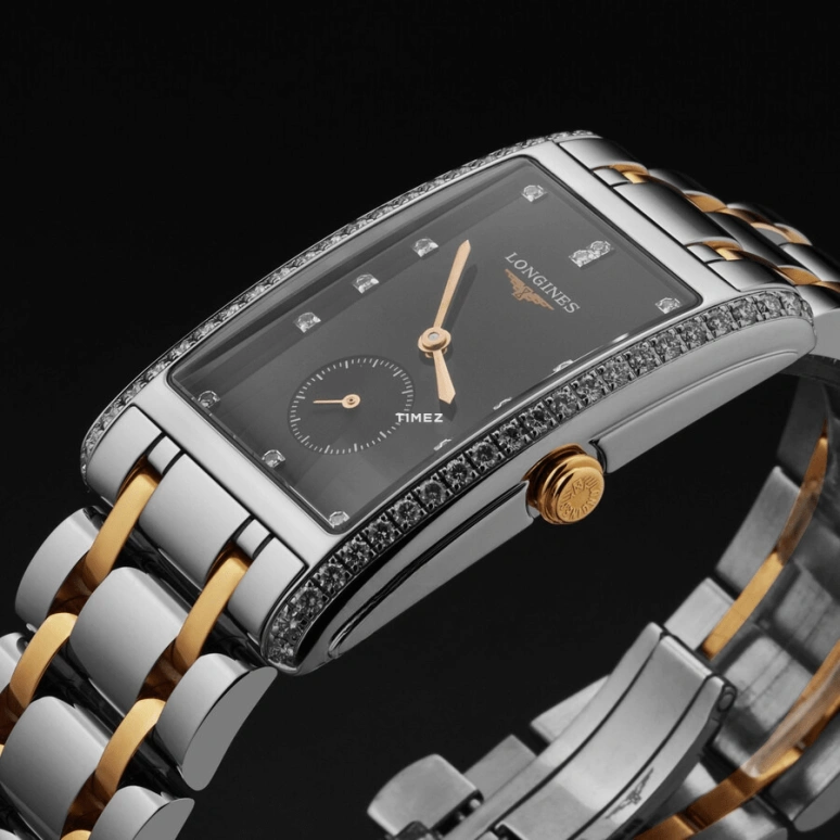Longines,DolceVita 25.80x42mm,25.80x42mm,Stainless Steel,Black,Quartz,26280hours,In-house Caliber,L5,L5.755.5.59.7