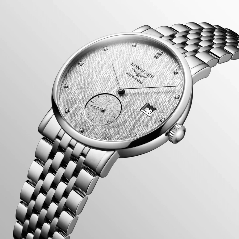 Longines,Elegant 39mm,39mm,Stainless Steel,Silver,Automatic,72hours,In-house Caliber,L4,L4.812.4.77.6