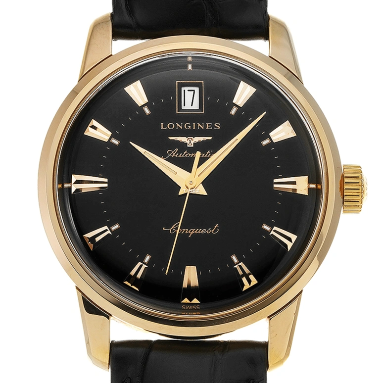 Longines,Heritage Classic 35mm,35mm,Pink Gold,Black,Automatic,Day,38hours,L1,L1.611.8.52.4