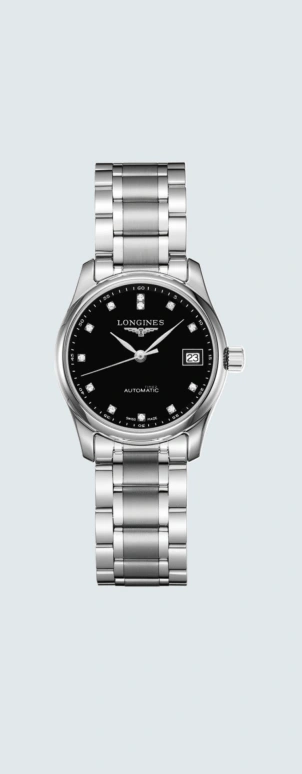 Longines,Master 29mm,29mm,Stainless Steel,Black,Automatic,Date,40hours,L2,L2.257.4.57.6