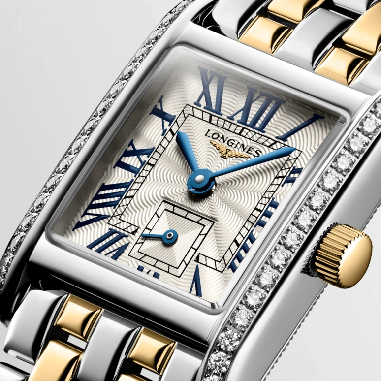 Longines,Mini DolceVita 21.50x29mm,21.50x29mm,Stainless Steel,Yellow Gold,Silver,Quartz,26280hours,In-house Caliber,L5,L5.200.5.78.7