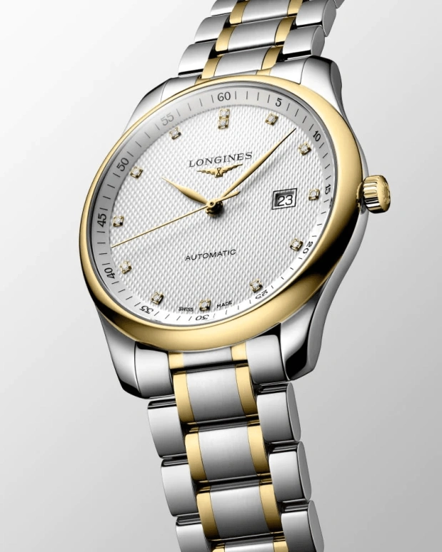 Longines,Master 42mm,42mm,Yellow Gold,Stainless Steel,Silver,Automatic,Date,64hours,L2,L2.893.5.97.7