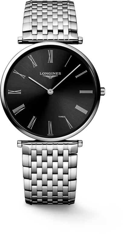 Longines,La Grande Classique 36mm,36mm,Stainless Steel,Black,Quartz,In-house Caliber,Sapphire,Crystal Glass,L4,L4.755.4.51.C