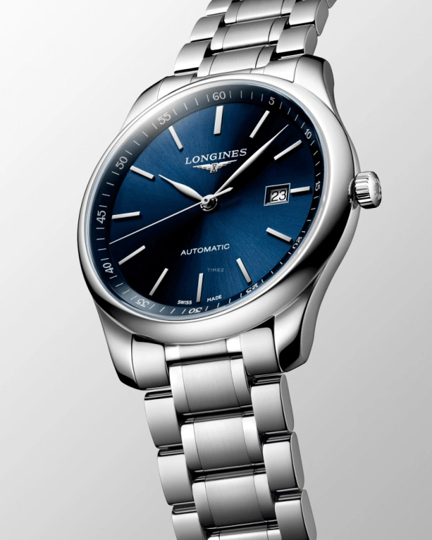 Longines,Master 42mm,42mm,Stainless Steel,Blue,Automatic,Date,65hours,L2,L2.893.4.92.6