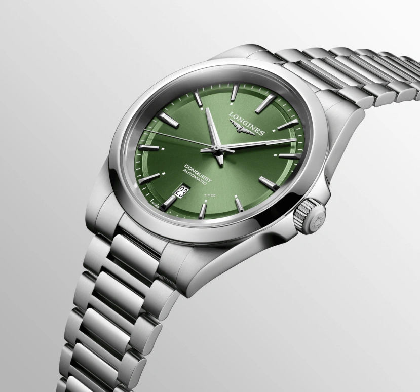 Longines,Conquest 41mm,41mm,Stainless Steel,Green,Automatic,Day,72hours,L3,L3.830.4.02.6