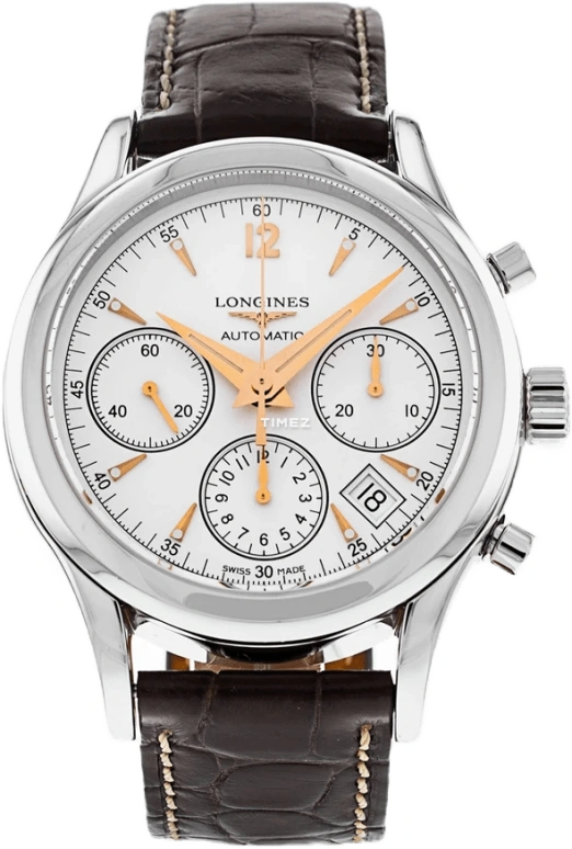 Longines,Heritage Classic 39mm,39mm,Stainless Steel,White,Automatic,Chronograph,Day,L2,L2.742.4.76.2