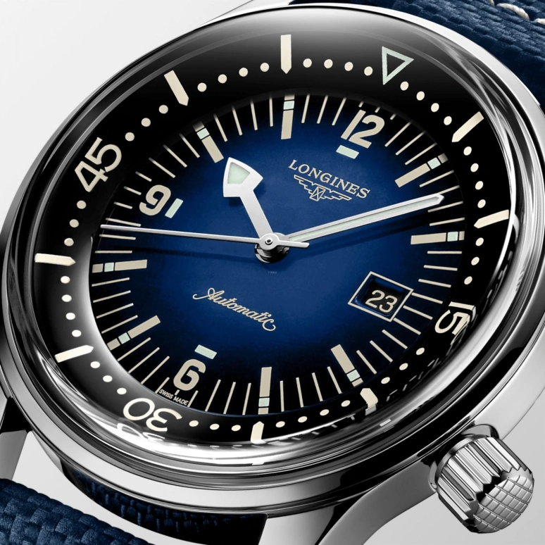Longines,Heritage Classic 36mm,36mm,Stainless Steel,Blue,Automatic,Date,40hours,L3,L3.374.4.90.2