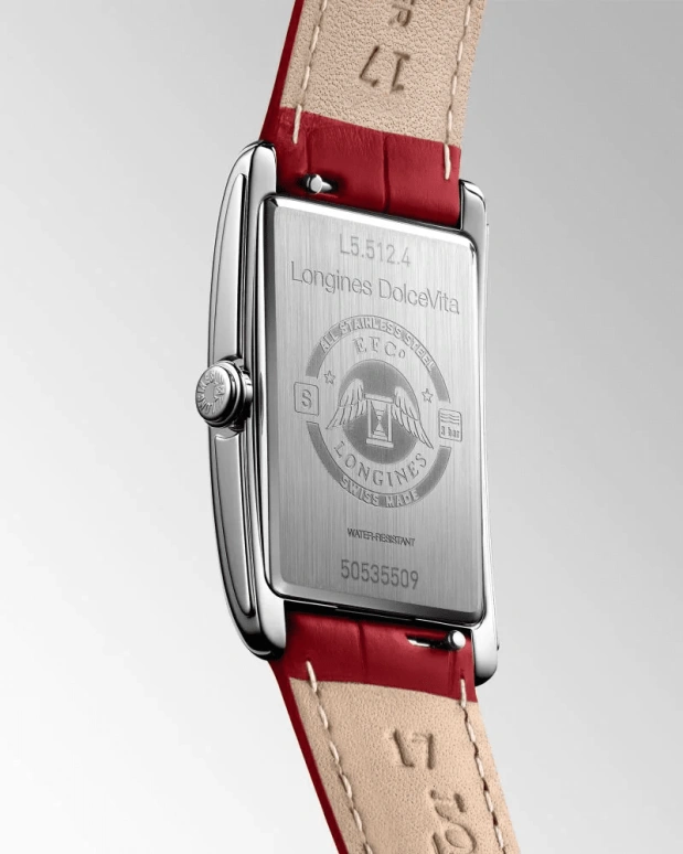 Longines,DolceVita 23mm,23mm,Stainless Steel,Red,Quartz,26280hours,In-house Caliber,L5,L5.512.4.91.2