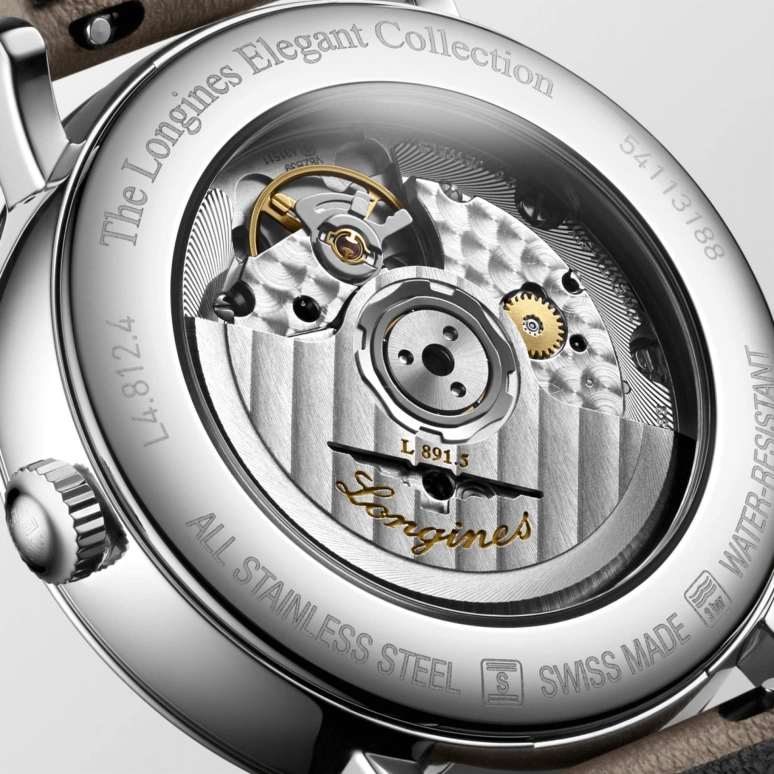 Longines,Elegant 39mm,39mm,Stainless Steel,White,Automatic,72hours,In-house Caliber,L4,L4.812.4.11.2