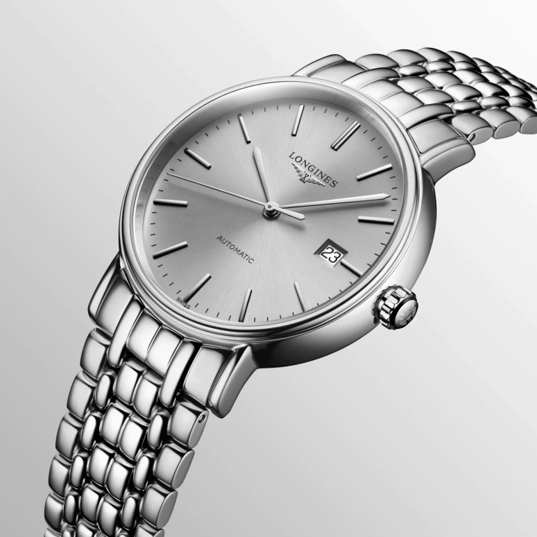 Longines,Presence 40mm,40mm,Stainless Steel,Silver,Automatic,Date,65hours,L4,L4.922.4.72.6