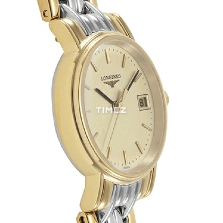 Longines,Presence 23.50mm,23.50mm,Stainless Steel,Gold,Quartz,Day,In-house Caliber,L4,L4.319.2.32.7