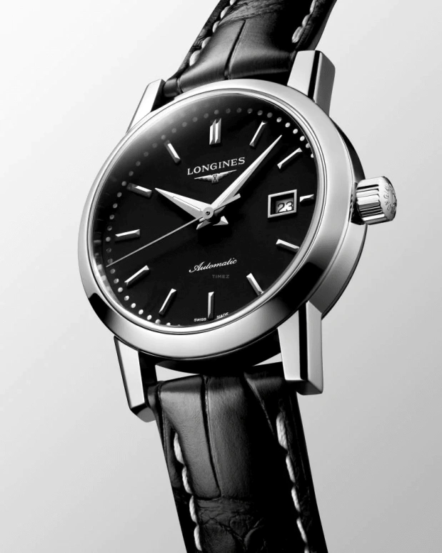 Longines,1832 30mm,30mm,Stainless Steel,Black,Automatic,Date,40hours,L4,L4.325.4.52.0