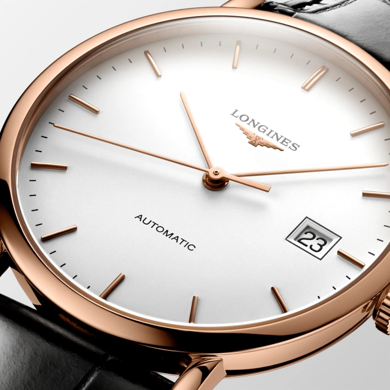 Longines,Elegant 37mm,37mm,Rose Gold,White,Automatic,Day,65hours,L4,L4.787.8.12.4