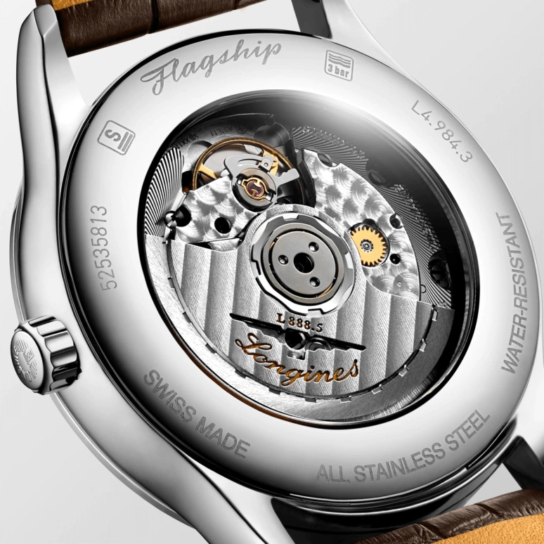 Longines,Flagship 40mm,40mm,Stainless Steel,Cream,Automatic,Day,64hours,L4,L4.984.4.79.2
