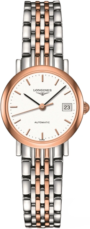 Longines,Elegant 25.50mm,25.50mm,Stainless Steel,White,Automatic,Date,40hours,L4,L4.309.5.12.7